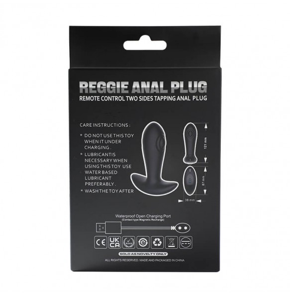 MizzZee - Reggie Two Sides Tapping Anal Plug (Wireless Remote - Chargeable)
